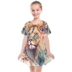 Lion Africa African Art Kids  Smock Dress by Mog4mog4