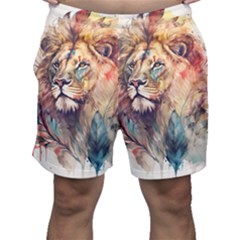 Lion Africa African Art Men s Shorts by Mog4mog4