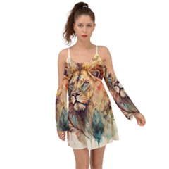 Lion Africa African Art Boho Dress by Mog4mog4