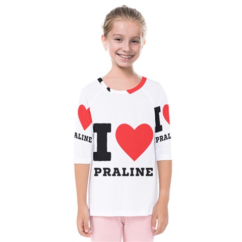 I Love Praline  Kids  Quarter Sleeve Raglan Tee by ilovewhateva