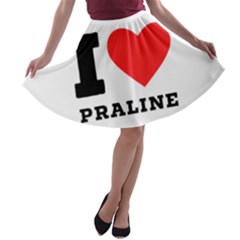 I Love Praline  A-line Skater Skirt by ilovewhateva