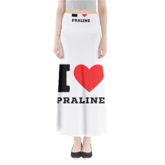 I Love Praline  Full Length Maxi Skirt by ilovewhateva