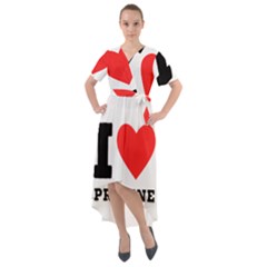 I Love Praline  Front Wrap High Low Dress by ilovewhateva