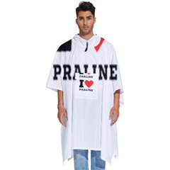 I Love Praline  Men s Hooded Rain Ponchos by ilovewhateva