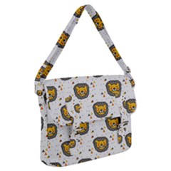 Lion Heads Pattern Design Doodle Buckle Messenger Bag by Mog4mog4