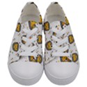 Lion Heads Pattern Design Doodle Kids  Low Top Canvas Sneakers View1