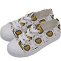 Lion Heads Pattern Design Doodle Kids  Low Top Canvas Sneakers View2