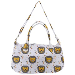 Lion Heads Pattern Design Doodle Removable Strap Handbag by Mog4mog4