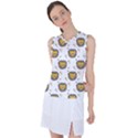 Lion Heads Pattern Design Doodle Women s Sleeveless Sports Top View1