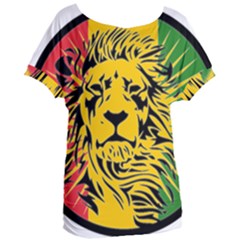 Lion Head Africa Rasta Women s Oversized Tee by Mog4mog4