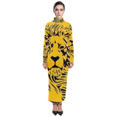 Lion Head Africa Rasta Turtleneck Maxi Dress by Mog4mog4