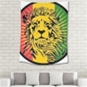 Lion Head Africa Rasta Medium Tapestry View2