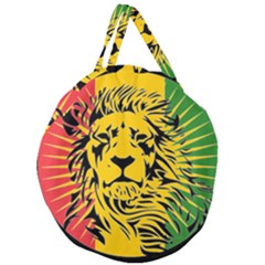 Lion Head Africa Rasta Giant Round Zipper Tote by Mog4mog4