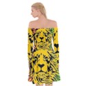 Lion Head Africa Rasta Off Shoulder Skater Dress View2