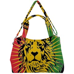 Lion Head Africa Rasta Double Compartment Shoulder Bag by Mog4mog4