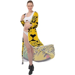 Lion Head Africa Rasta Maxi Chiffon Beach Wrap by Mog4mog4