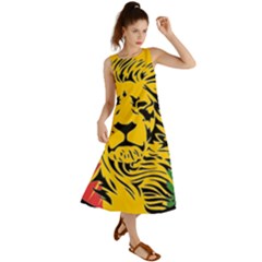 Lion Head Africa Rasta Summer Maxi Dress by Mog4mog4