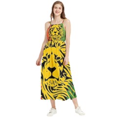 Lion Head Africa Rasta Boho Sleeveless Summer Dress by Mog4mog4