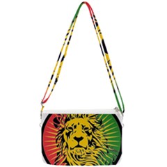 Lion Head Africa Rasta Double Gusset Crossbody Bag