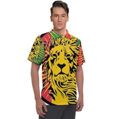 Lion Head Africa Rasta Men s Polo Tee by Mog4mog4