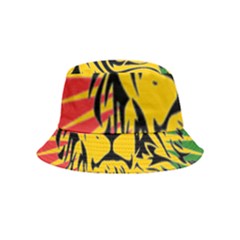 Lion Head Africa Rasta Inside Out Bucket Hat (kids) by Mog4mog4