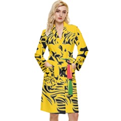 Lion Head Africa Rasta Long Sleeve Velvet Robe by Mog4mog4