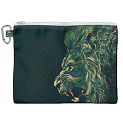 Angry Male Lion Canvas Cosmetic Bag (xxl)