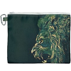 Angry Male Lion Canvas Cosmetic Bag (xxxl)