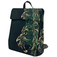 Angry Male Lion Flap Top Backpack