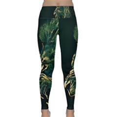 Angry Male Lion Lightweight Velour Classic Yoga Leggings by Mog4mog4