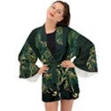 Angry Male Lion Long Sleeve Kimono View1