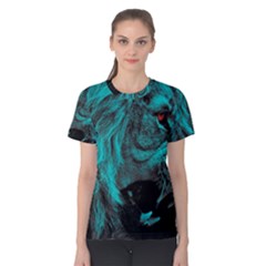 Angry Male Lion Predator Carnivore Women s Cotton Tee