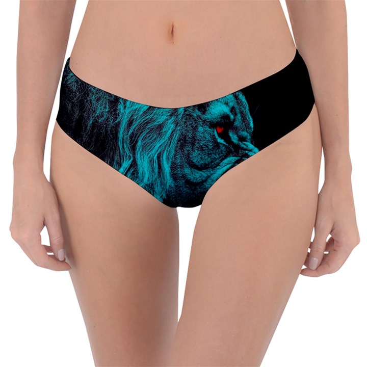 Angry Male Lion Predator Carnivore Reversible Classic Bikini Bottoms