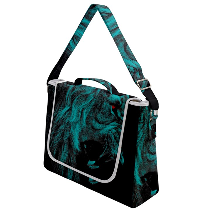 Angry Male Lion Predator Carnivore Box Up Messenger Bag