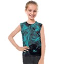 Angry Male Lion Predator Carnivore Kids  Mesh Tank Top View1