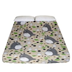 Pattern My Neighbor Totoro Fitted Sheet (king Size) by Mog4mog4