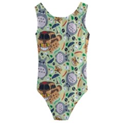 My Neighbor Totoro Pattern Kids  Cut-out Back One Piece Swimsuit by Mog4mog4