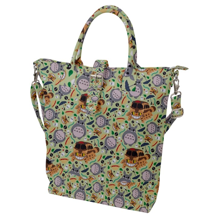 My Neighbor Totoro Pattern Buckle Top Tote Bag