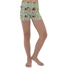 My Neighbor Totoro Pattern Kids  Lightweight Velour Yoga Shorts