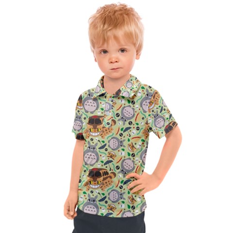 My Neighbor Totoro Pattern Kids  Polo Tee by Mog4mog4