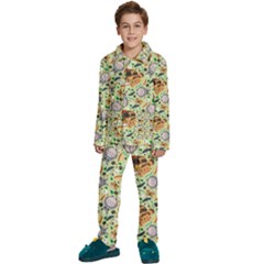 My Neighbor Totoro Pattern Kids  Long Sleeve Velvet Pajamas Set