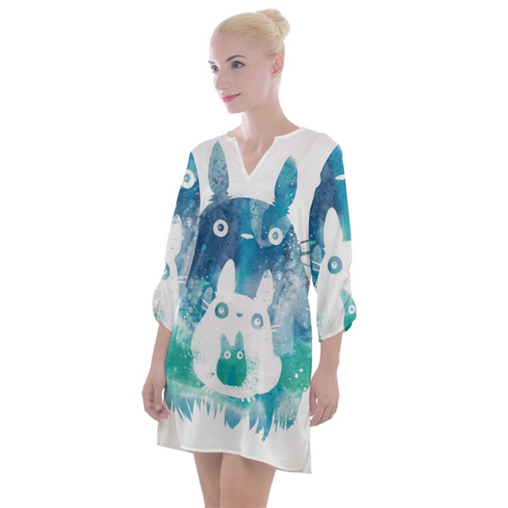 My Neighbor Totoro Open Neck Shift Dress