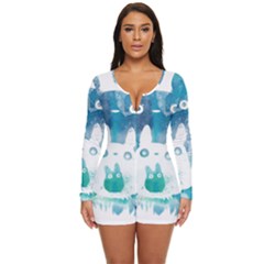 My Neighbor Totoro Long Sleeve Boyleg Swimsuit by Mog4mog4