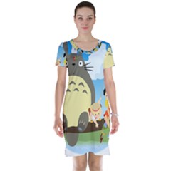 My Neighbor Totoro Totoro Short Sleeve Nightdress by Mog4mog4