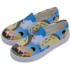 My Neighbor Totoro Totoro Kids  Canvas Slip Ons by Mog4mog4