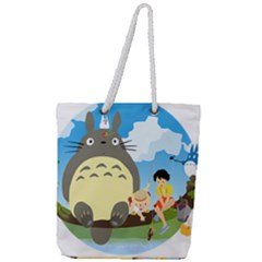 My Neighbor Totoro Totoro Full Print Rope Handle Tote (large) by Mog4mog4