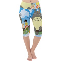 My Neighbor Totoro Totoro Lightweight Velour Cropped Yoga Leggings