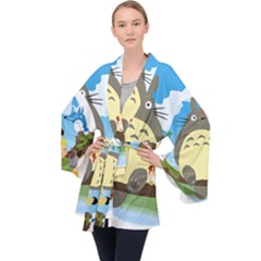 My Neighbor Totoro Totoro Long Sleeve Velvet Kimono 