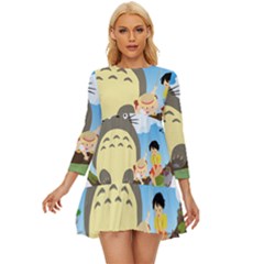 My Neighbor Totoro Totoro Long Sleeve Babydoll Dress