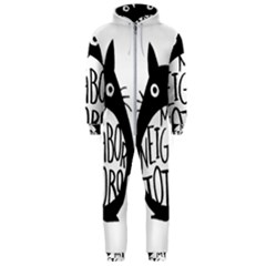 My Neighbor Totoro Black And White Hooded Jumpsuit (men) by Mog4mog4